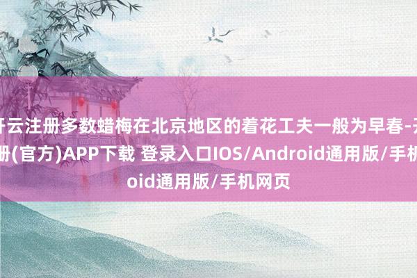 开云注册多数蜡梅在北京地区的着花工夫一般为早春-开云注册(官方)APP下载 登录入口IOS/Android通用版/手机网页