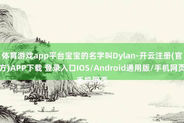 体育游戏app平台宝宝的名字叫Dylan-开云注册(官方)APP下载 登录入口IOS/Android通用版/手机网页