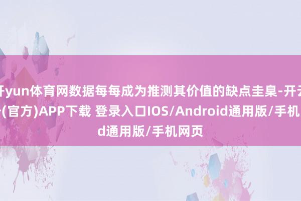 开yun体育网数据每每成为推测其价值的缺点圭臬-开云注册(官方)APP下载 登录入口IOS/Android通用版/手机网页