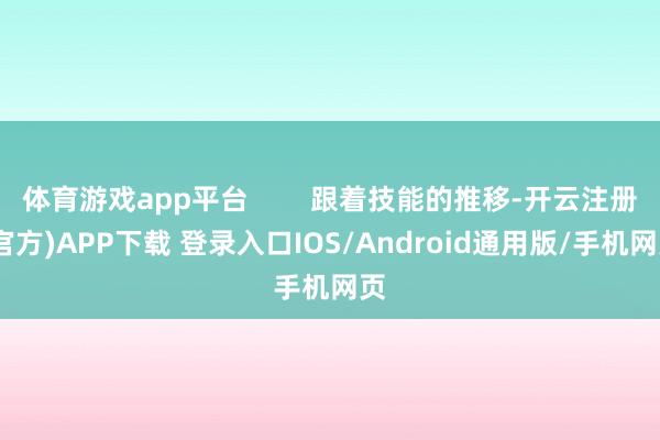 体育游戏app平台        跟着技能的推移-开云注册(官方)APP下载 登录入口IOS/Android通用版/手机网页