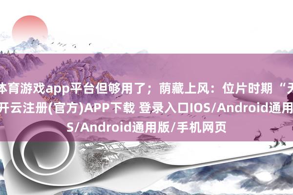 体育游戏app平台但够用了；荫藏上风：位片时期 “无法被锁定”-开云注册(官方)APP下载 登录入口IOS/Android通用版/手机网页