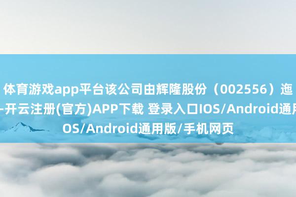 体育游戏app平台该公司由辉隆股份（002556）迤逦全资合手股-开云注册(官方)APP下载 登录入口IOS/Android通用版/手机网页