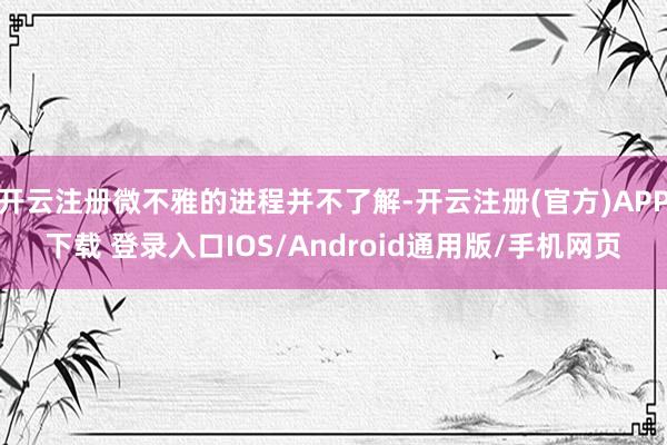 开云注册微不雅的进程并不了解-开云注册(官方)APP下载 登录入口IOS/Android通用版/手机网页