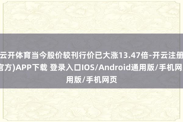 云开体育当今股价较刊行价已大涨13.47倍-开云注册(官方)APP下载 登录入口IOS/Android通用版/手机网页