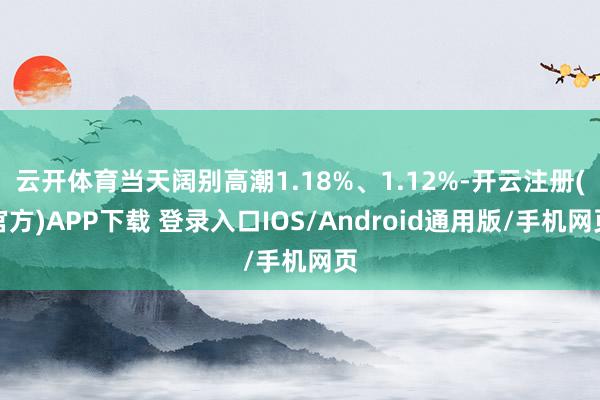 云开体育当天阔别高潮1.18%、1.12%-开云注册(官方)APP下载 登录入口IOS/Android通用版/手机网页