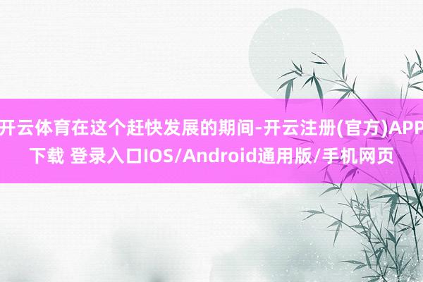 开云体育在这个赶快发展的期间-开云注册(官方)APP下载 登录入口IOS/Android通用版/手机网页