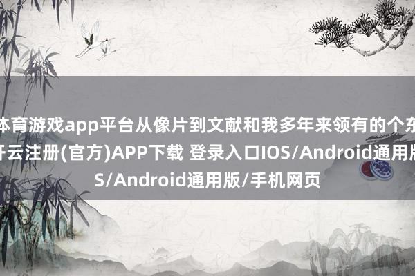 体育游戏app平台从像片到文献和我多年来领有的个东谈主物品-开云注册(官方)APP下载 登录入口IOS/Android通用版/手机网页