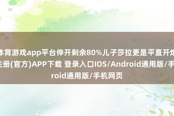 体育游戏app平台伸开剩余80%儿子莎拉更是平直开炮-开云注册(官方)APP下载 登录入口IOS/Android通用版/手机网页